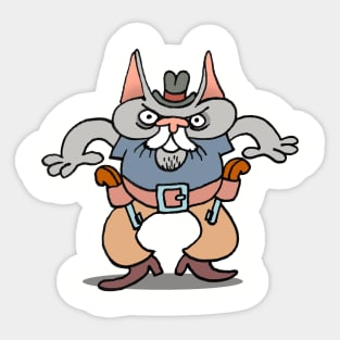 cowboy cat Sticker